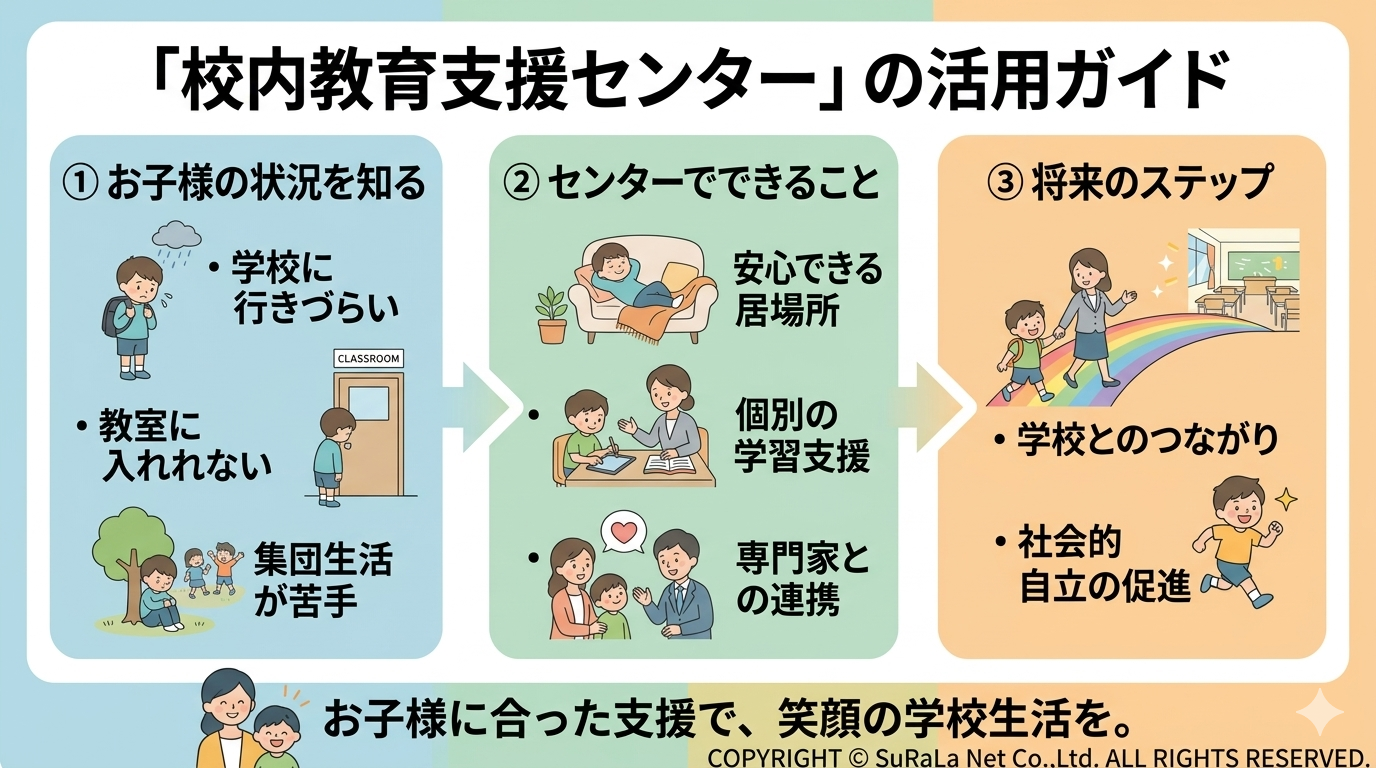 校内教育支援センターとは？不登校・別室登校との違いと学校で受けられる支援を徹底解説