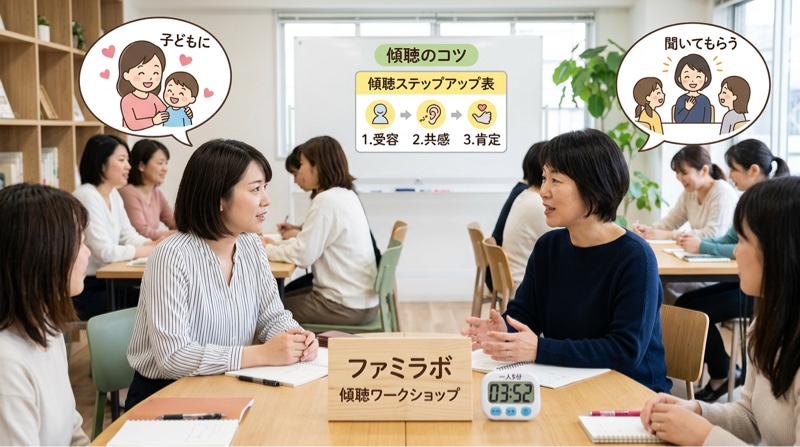誰もが平等に話せる「5分間の傾聴」という独自ルール