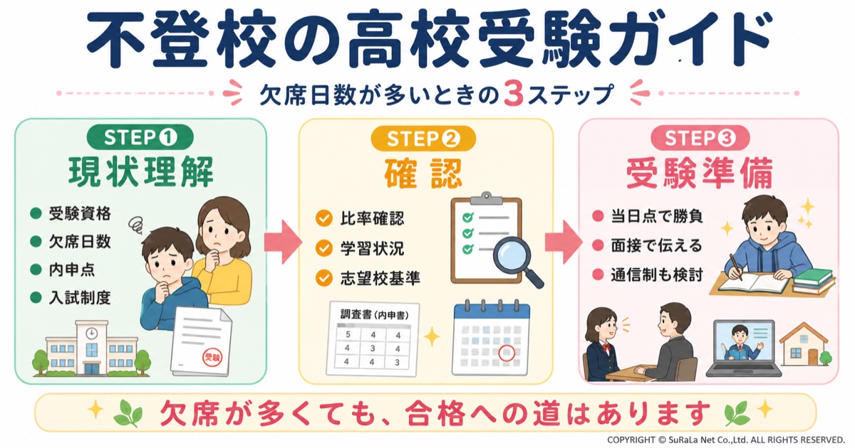 不登校でも高校受験に合格できる？欠席日数の見られ方と受験準備