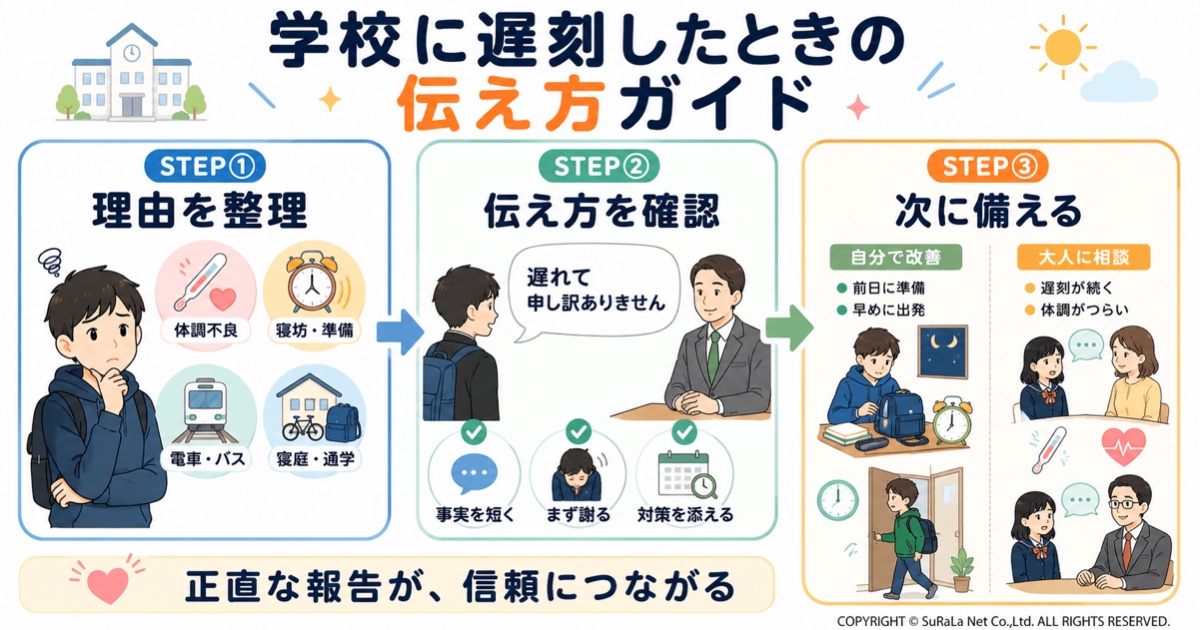 学校の遅刻理由に迷ったら？自然に伝えられる選択肢と例文集