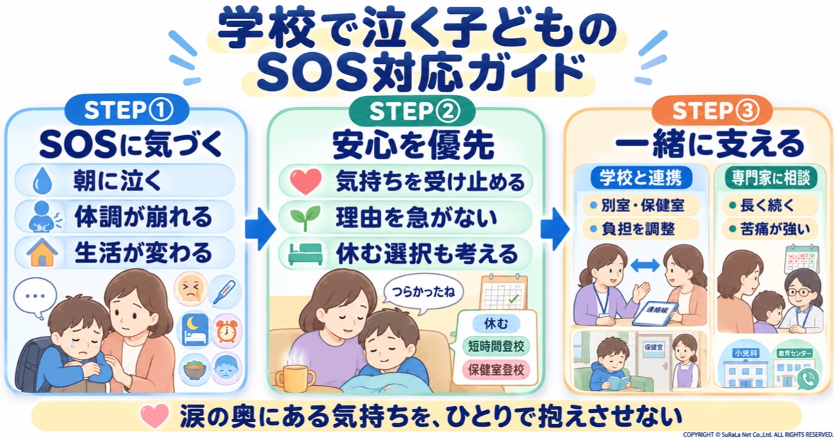 学校に行くと泣く子どものストレス対処法｜見逃せない心のSOS