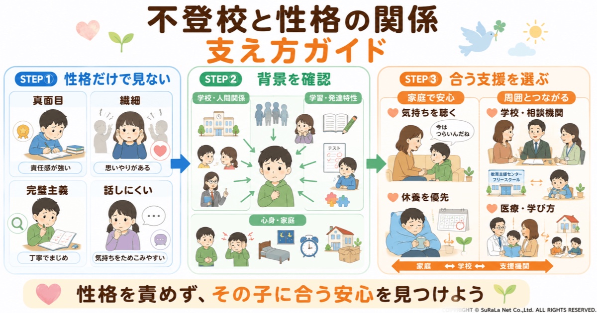 不登校と性格の関係｜「甘え」「怠け」と決めつけないための基礎知識