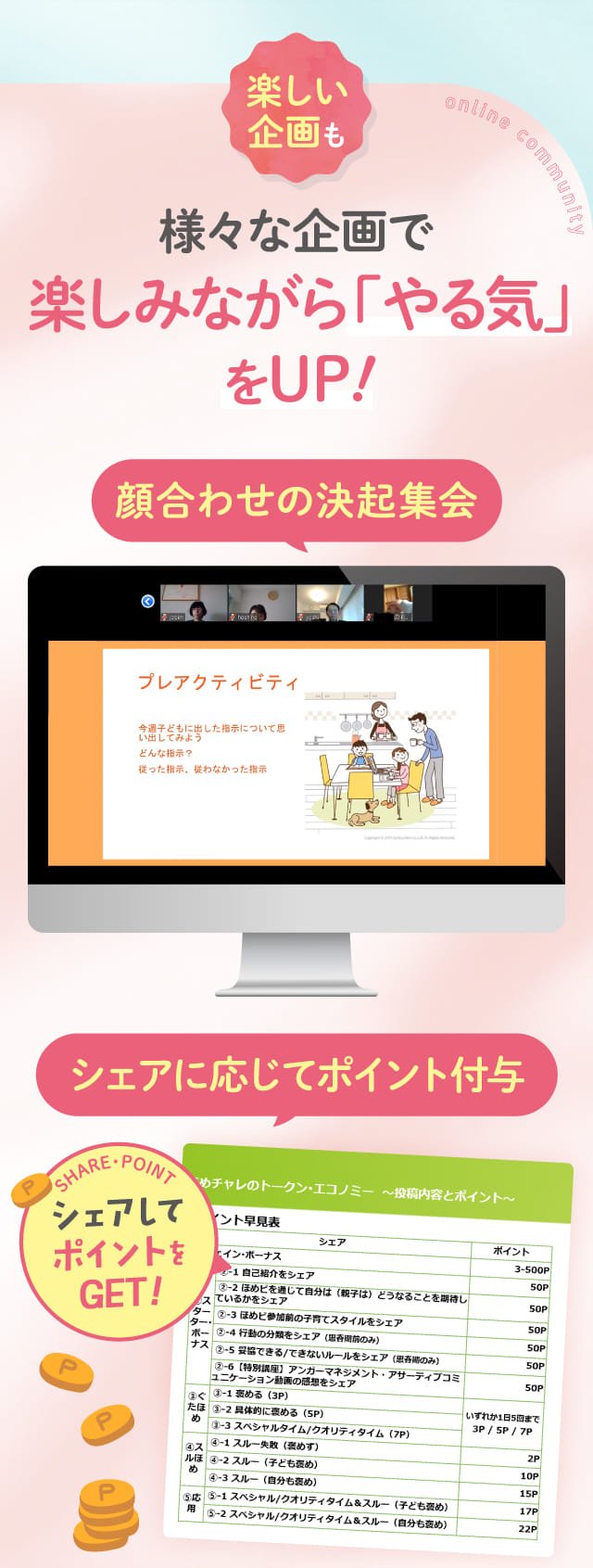 様々な企画で楽しみながら「やる気」をUP！