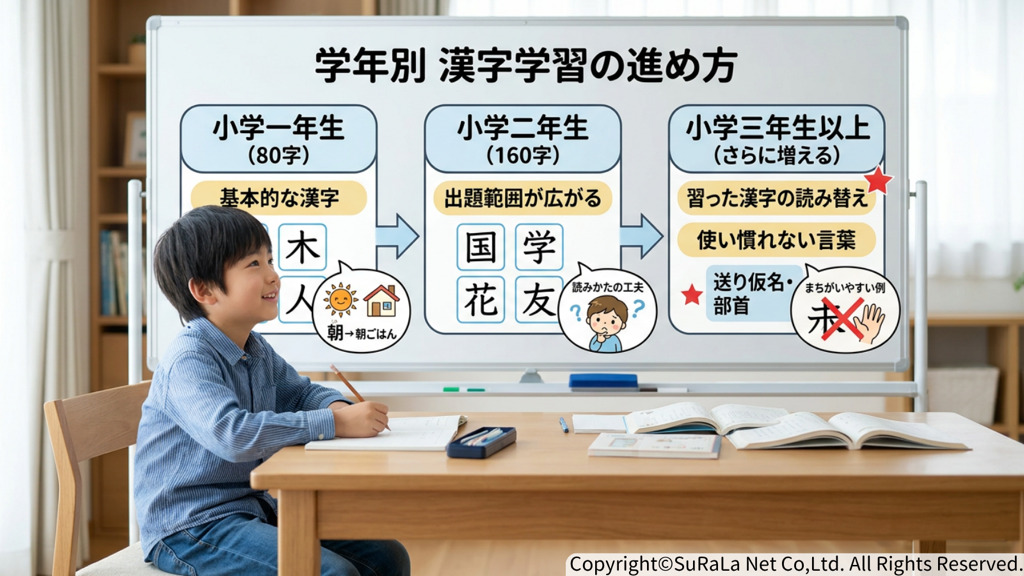学年別の出題範囲と頻出漢字