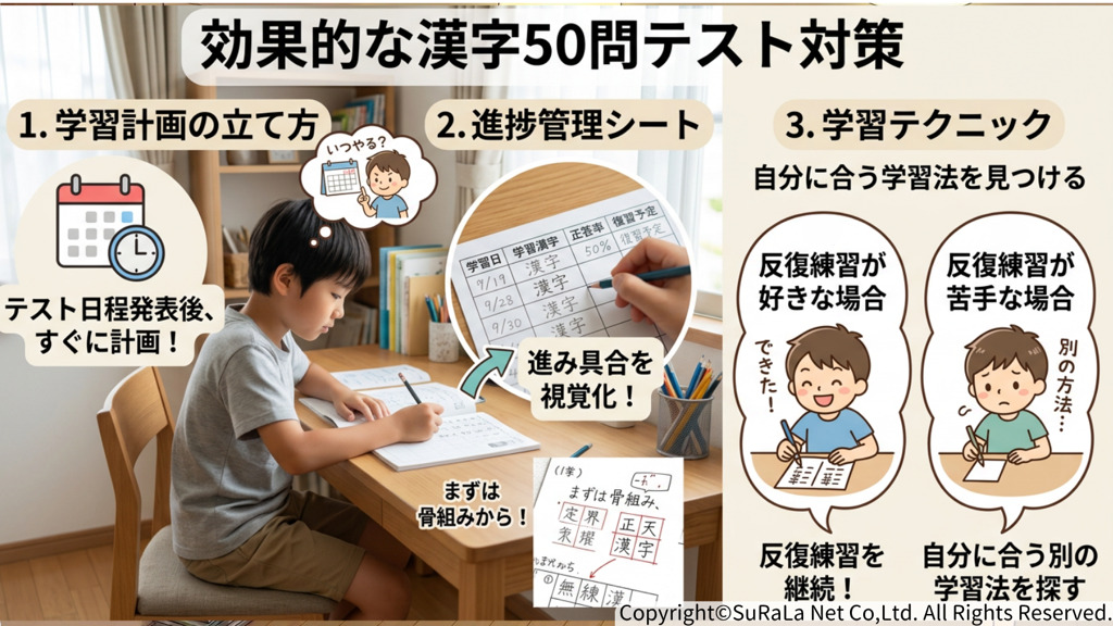 効果的な漢字50問テストの対策方法