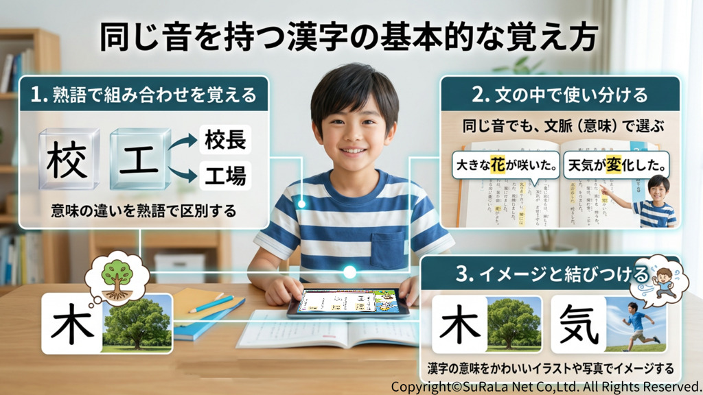 同じ音を持つ漢字の基本的な覚え方