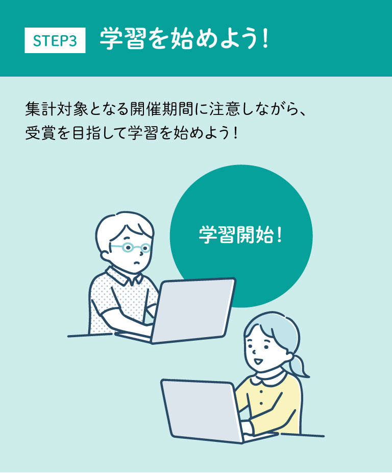 STEP3:学習を始めよう！