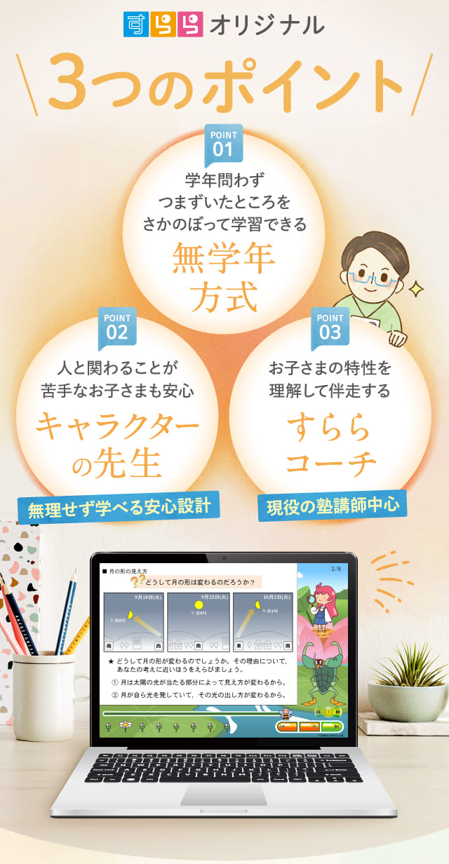 すららオリジナル3つのポイント